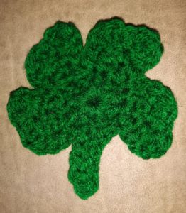 Crochet Four Leaf Clover Applique 