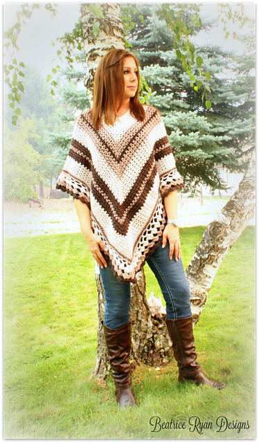 Fall Poncho Crochet Pattern Round Up from Caitlin's Contagious Creations. Triangle poncho crochet pattern.