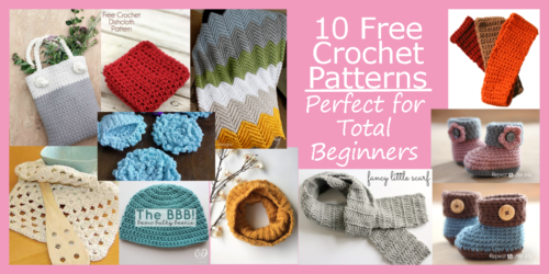 10 free beginner crochet patterns. This round up from Caitlin's Contagious Creations is full of ten absolutely free crochet designs that are perfect for your first project! Grab your hook and try one today.