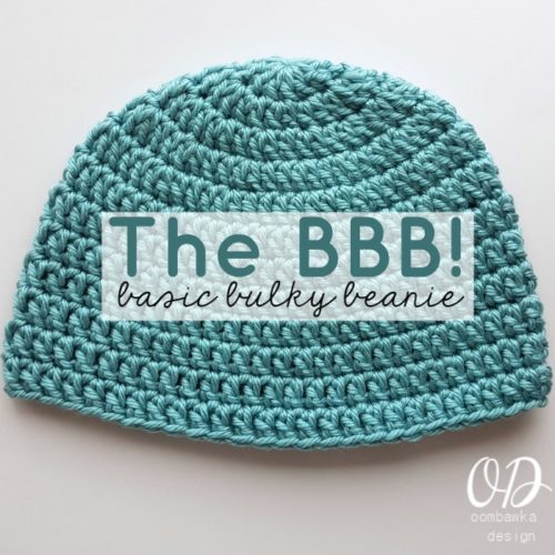 Basic Bulky Beanie Crochet Pattern. Part of Caitlin's Contagious Creations Beginner Pattern Round Up. 10 Free crochet patterns perfect for total beginners.