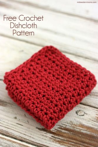Half Double Dishcloth Crochet Pattern. Part of Caitlin's Contagious Creations Beginner Pattern Round Up. 10 Free crochet patterns perfect for total beginners.