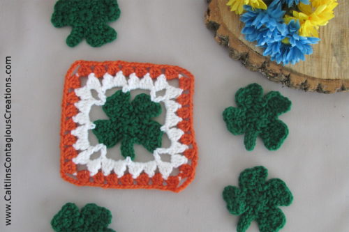  15. Shamrock Granny Square Crochet Pattern