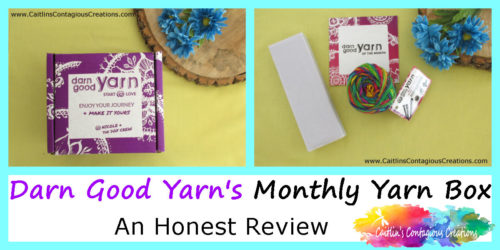 Darn Good Yarn Box Review from Caitlin's Contagious Creations. Everything you need to know about this crochet and knitting yarn subscription service.