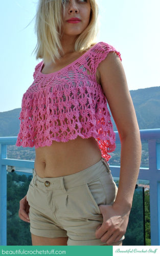 Summer Top Crochet Pattern Round Up from Caitlin's Contagious Creations. A collection of free and paid crochet designs for tees, tanks, and halter shirts perfect for women in warm weather. Beginner, easy, and intermediate level patterns are included!