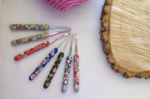 Polymer Clay Handle Hooks from Etsy, make a great gift for a crocheter who loves to make things personal!