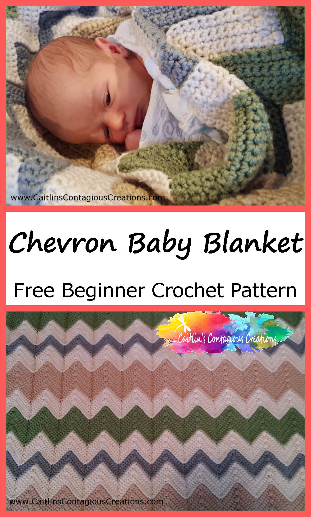 Gender-Neutral-Crochet-Baby-Blanket-Chevron-Design