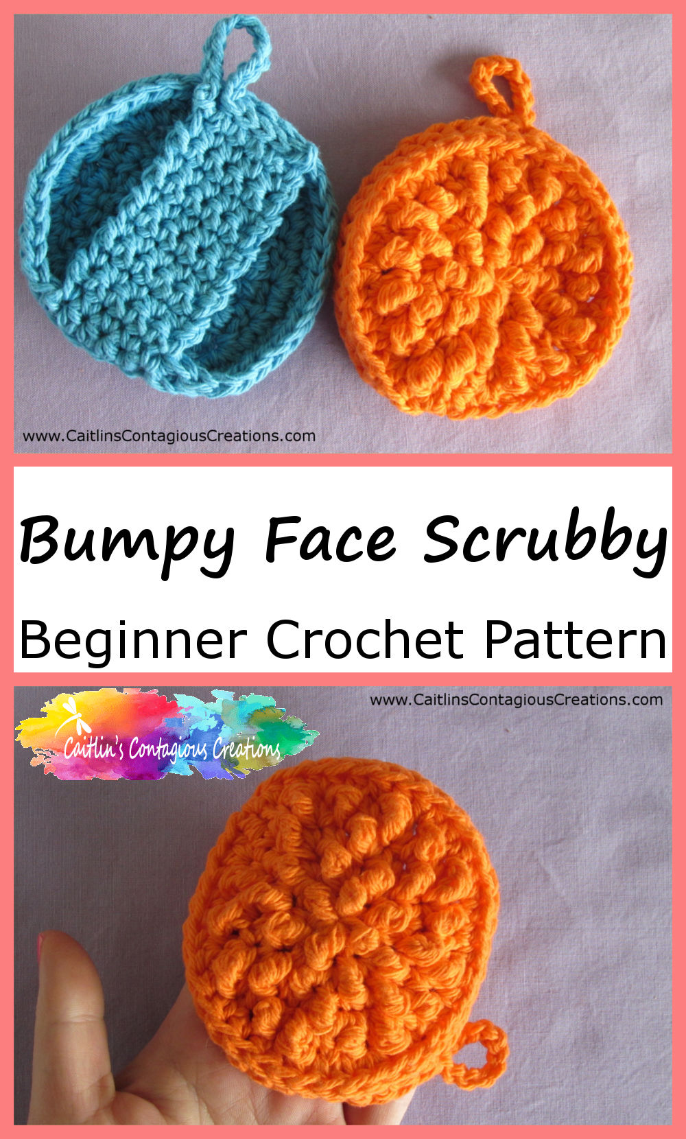 Bumpy Face Scrubby Beginner Crochet Pattern