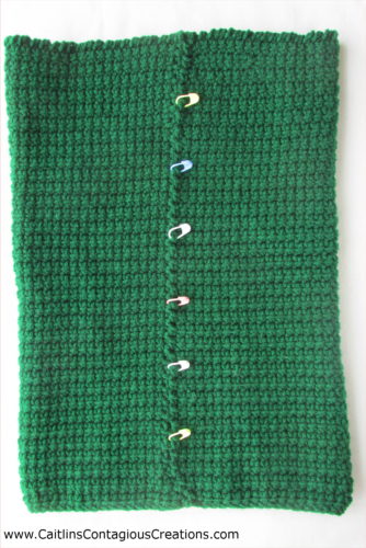 stitch markers in finished project to count rows