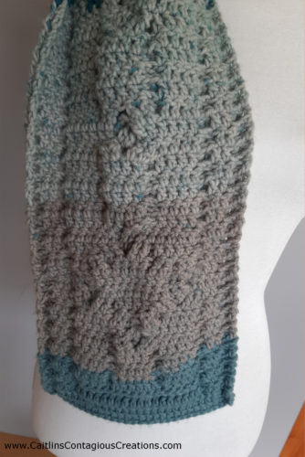 "wrong side" of the scarf. the side without the cable pattern.