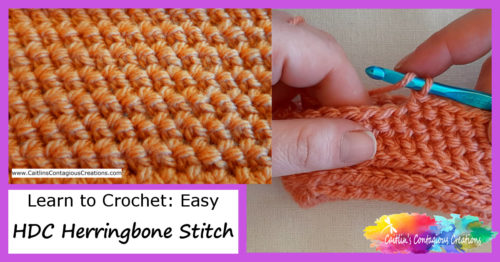 Half Double Crochet Herringbone Easy Crochet Stitch Tutorial