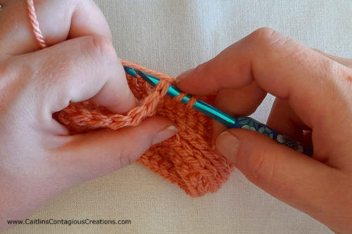 insert your hook  under both front and back loop of next stitch to be worked