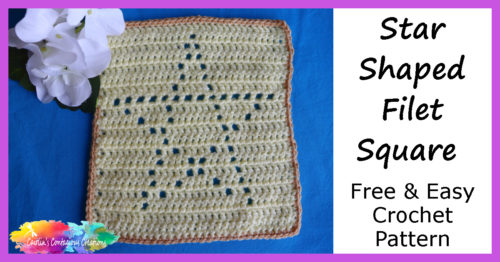 Star Shape Filet Square Free Easy Crochet Pattern for Dishcloths, Coasters, Baby Blankets and More!
