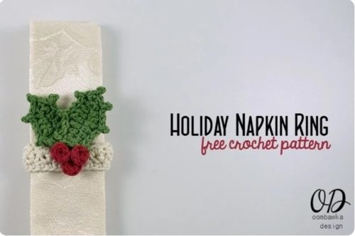 quick holiday crochet pattern free stash buster for napkin ring