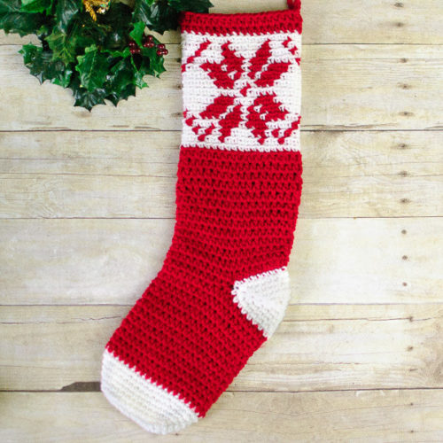 Fair Isle Stocking Quick Holiday Crochet Pattern