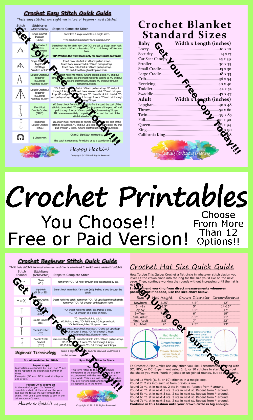 images of crochet reference sheets to print