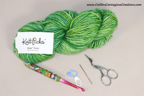 materials needed for bandana cowl crochet pattern