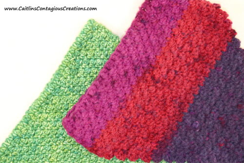 showing options for finished bandana cowl crochet pattern